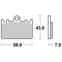 картинка Тормозные колодки, передние Sinter / SBS 666HS от магазина moto-bazar61.ru