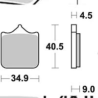 Тормозные колодки BRAKING 947CM55 для BMW, KTM, Ducati