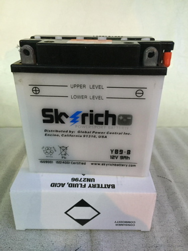 картинка АКБ SKYRICH YB9-B 14646 (12N9-4B-1) от магазина moto-bazar61.ru