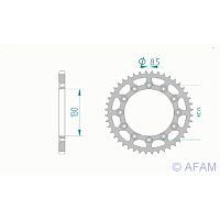 картинка Звезда ведомая AFAM 10304-47 от магазина moto-bazar61.ru