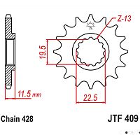 картинка Звезда ведущая JT JTF409.16 от магазина moto-bazar61.ru