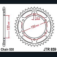 Звезда ведомая JT JTR859.38ZBK - купить в Ростове-на-Дону