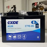 Мото АКБ EXIDE ET9B-BS 30838 - фото с разных сторон