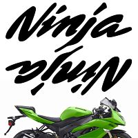картинка Наклейки CRAZY IRON KAWASAKI NINJA VER.1 black 04590 от магазина moto-bazar61.ru