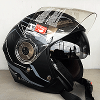 Шлем THH T-314 matte black/gray XXL 15468 фото вид спереди | Moto-Bazar