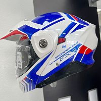 картинка Шлем Scorpion ADX-2 LEWIS wh/blue/red L 89-504-236-05 L от магазина moto-bazar61.ru