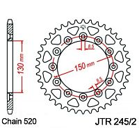 картинка Звезда ведомая JT JTR245/2.47 от магазина moto-bazar61.ru