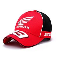 Бейсболка HONDA 93 blk/red/wh 12333 фото сбоку | Moto-Bazar