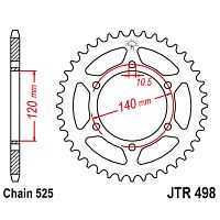 Звезда ведомая AFAM 14507-44 (JTR498.44) - купить в Ростове-на-Дону