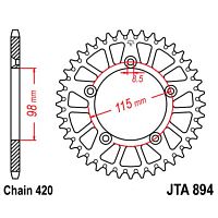 картинка Звезда ведомая JT JTR894.48 от магазина moto-bazar61.ru