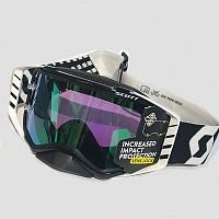 Очки кроссовые SCOTT Prospect blk/white green chrome SC-262589-1007279 фото сбоку | Moto-Bazar