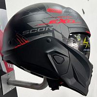 картинка Шлем Scorpion COMBAT || Xenon blk.matt/red XL 182-418-24-06 от магазина moto-bazar61.ru