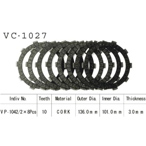 картинка Диск сцепления VESRAH VC-1027 от магазина moto-bazar61.ru