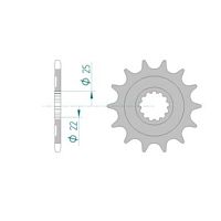 картинка Звезда ведущая AFAM 27502-13 от магазина moto-bazar61.ru