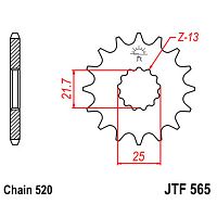 картинка Звезда ведущая JT JTF565.15 от магазина moto-bazar61.ru