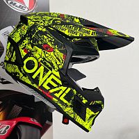 Шлем ONEAL 3Series Youth Attack V.24 blk/yellow M 0625-34 M фото вид спереди | Moto-Bazar