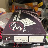картинка Цепь ThreeD 530L-124 Gold 30514 от магазина moto-bazar61.ru