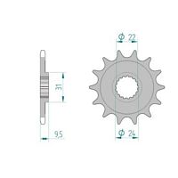 картинка Звезда ведущая AFAM 22406-13 от магазина moto-bazar61.ru