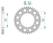 Звезда ведомая AFAM 13815-46 алюминий (JTR479.46) #525 - купить в Ростове-на-Дону