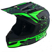 Шлем IXS 361 blk/matt/green 2.0 X12034-M37-S фото вид спереди | Moto-Bazar