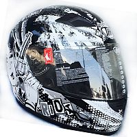 Шлем THH TS-39 black/silver/white L 15490 фото вид спереди | Moto-Bazar