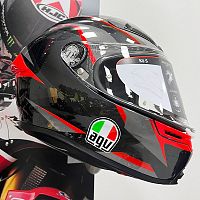 Шлем AGV K6 black/grey/red XL 2118395001-014 XL фото вид спереди | Moto-Bazar
