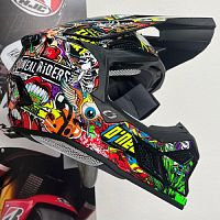 Шлем ONEAL 3Series Youth Crank V.24 red/green L 0625-14 L фото вид спереди | Moto-Bazar