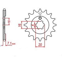 картинка Звезда ведущая JT JTF555.15 от магазина moto-bazar61.ru