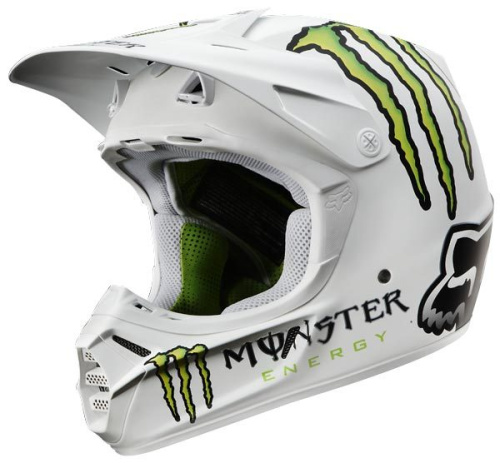 Шлем FOX V3 RC MONSTER PRO MT WHITE M - фото в магазине moto-bazar61.ru Шлем FOX V3 RC MONSTER PRO MT WHITE M фото и видео