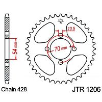 картинка Звезда ведомая JT JTR1206.42 от магазина moto-bazar61.ru