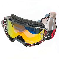 Очки кроссовые SCOTT Hustle MX blk/red orange chrome SC-262592-1042280 фото сбоку | Moto-Bazar