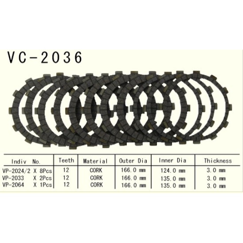 картинка Диск сцепления VESRAH VC-2036 от магазина moto-bazar61.ru