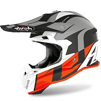 Шлем AIROH Terminator Open Vision SHOOT orange/grey XL TOVS фото вид спереди | Moto-Bazar
