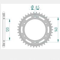 картинка Звезда ведомая AFAM 10311-38 от магазина moto-bazar61.ru