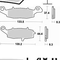 Тормозные колодки BRAKING 782CM55 для Kawasaki ER-6