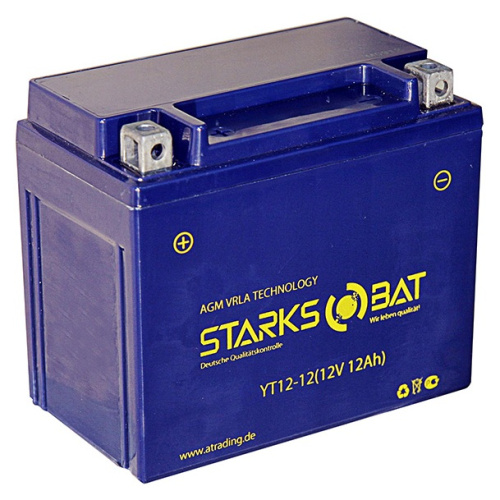 картинка АКБ STARKSBAT YT12-12 (YTX14-BS/12-BS) 13735 от магазина moto-bazar61.ru