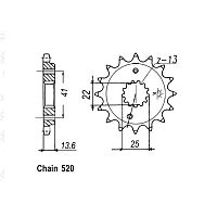 картинка Цепь+звёзды REGINA KAWASAKI ZX-6R 600/636 NINJA (520, 15-43) от магазина moto-bazar61.ru