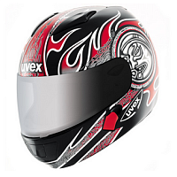 Шлем UVEX BOSS 515 DEKOR POLYCARBON BLACK/SILVER SHINY L фото вид спереди | Moto-Bazar