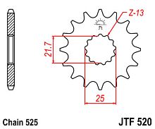 картинка Звезда ведущая 40416 (JTF520.16) от магазина moto-bazar61.ru