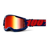 Очки кроссовые 100% STRATA 2 Masego/mirror red lens 50028-00008 фото сбоку | Moto-Bazar