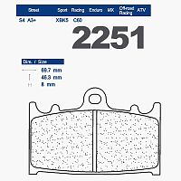 Тормозные колодки CL 2251XBK5 для Kawasaki ZZ-R600 ZX-6R Versys 1000 Suzuki Bandit 650 1250 GSX-R600