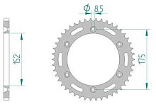 картинка Звезда ведомая AFAM 12508-52 (JTR853.52) от магазина moto-bazar61.ru