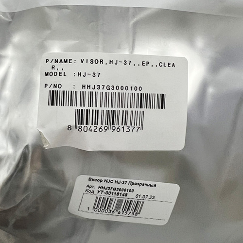 Визор HJC HJ-37 прозрачный HHJ37G3000100 - купить в Ростове-на-Дону фото 2