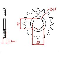 картинка Звезда ведущая JT JTF427.12 от магазина moto-bazar61.ru