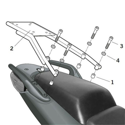 картинка Крепление заднего кофра SHAD CBF 500/600/1000 H0CB64ST от магазина moto-bazar61.ru