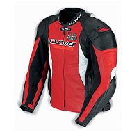 картинка Куртка CLOVER кожа RC100 RED/BLACK 50 от магазина moto-bazar61.ru