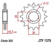 картинка Звезда ведущая 41116 (JTF1370.16) от магазина moto-bazar61.ru