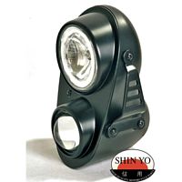 картинка Фара SHIN YO Twin headlight FIRE, black, E-marked от магазина moto-bazar61.ru