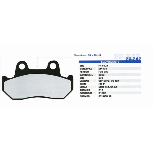 картинка Тормозные колодки Nissin 2P-310NS от магазина moto-bazar61.ru