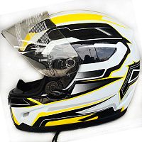 Шлем THH TS-39 white/yellow S 15478 фото вид спереди | Moto-Bazar